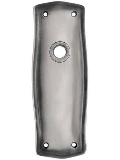 Prairie Forged-Brass Back Plate - No Keyhole in Antique Pewter.